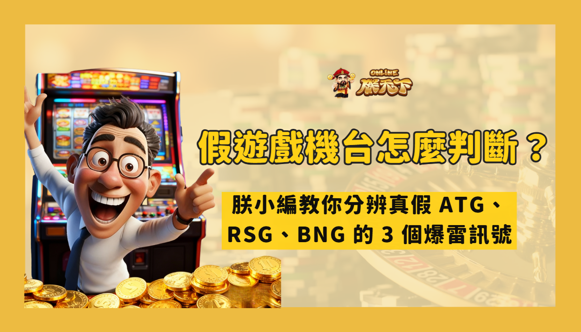 假遊戲機台怎麼判斷?朕小編教你分辨真假 ATG、RSG、BNG 的 3 個爆雷訊號