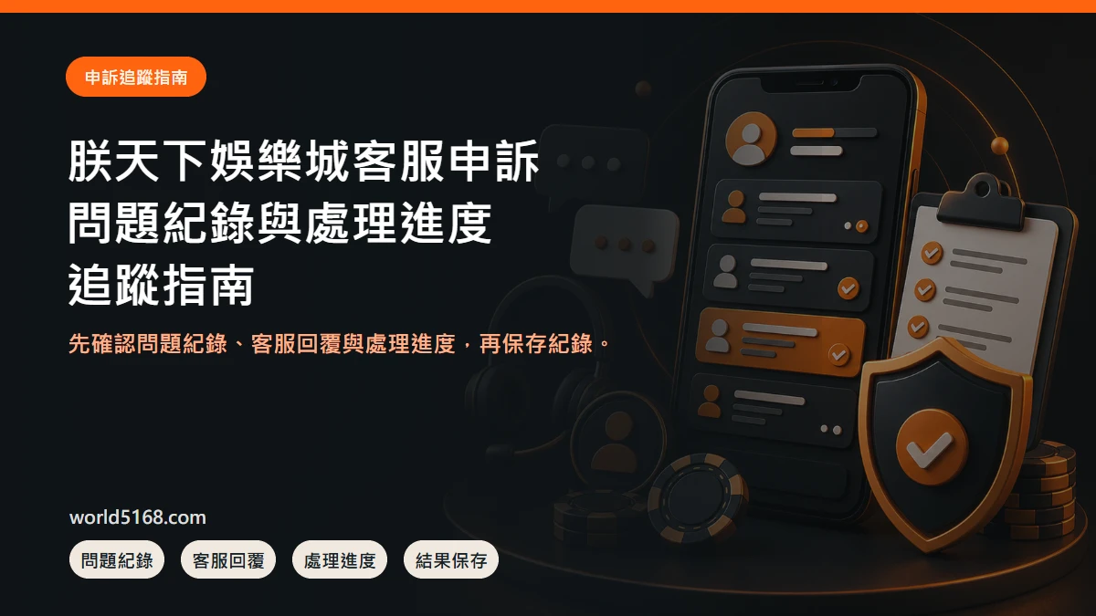 朕天下娛樂城客服申訴怎麼追蹤?問題紀錄、回覆與處理進度 精選圖片