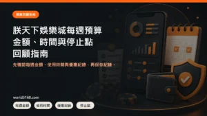 朕天下娛樂城每週預算怎麼回顧？金額、時間與停止點紀錄封面圖