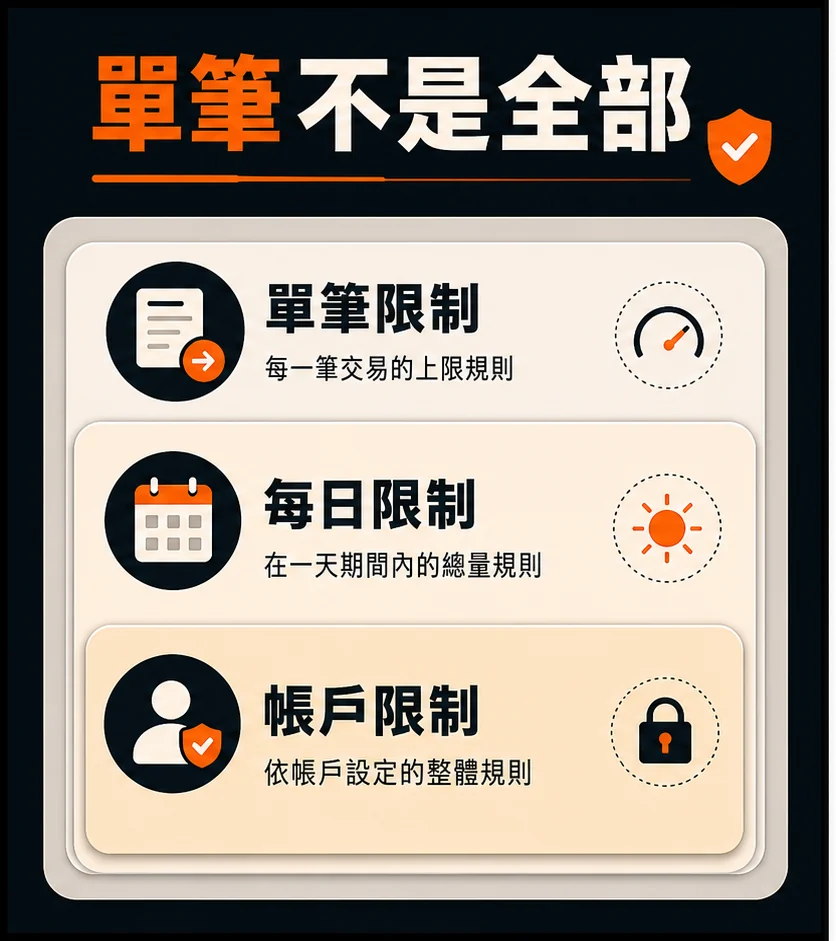 付款與出金限額怎麼看?單筆、每日與活動條件不能混為一談的閱讀順序示意